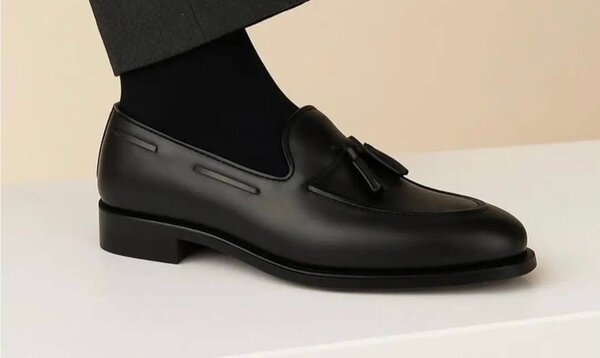 Chaussures de ville noires en cuir