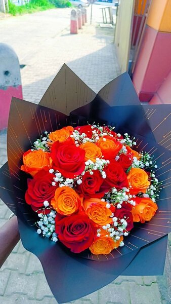 Bouquet de roses éclatant