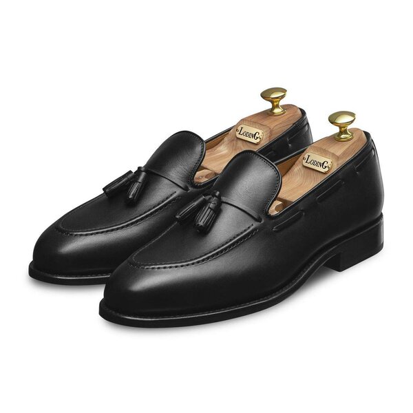 Mocassins  en cuir noir homme