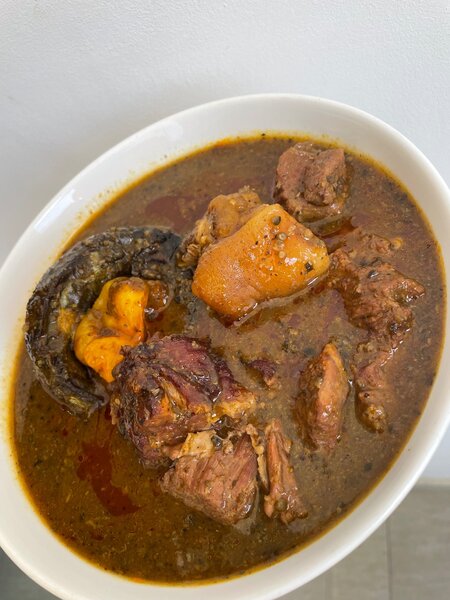 Foutou sauce djoumgblé