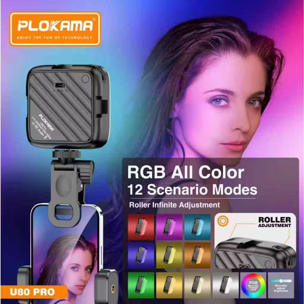 RMG TRADERS Plokma U80 Pro Portable RGB LED Light
