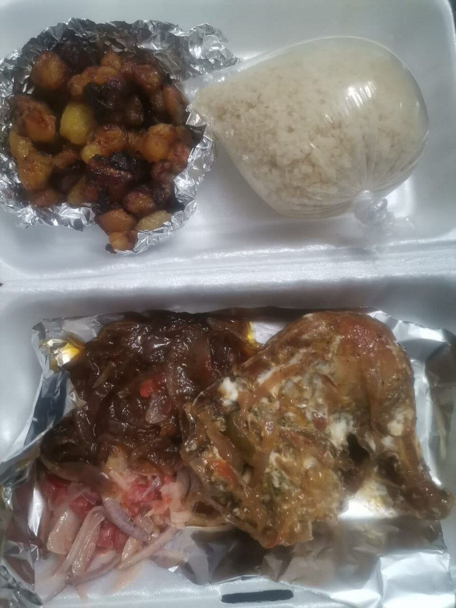 Poulet mayo alloco et attieke