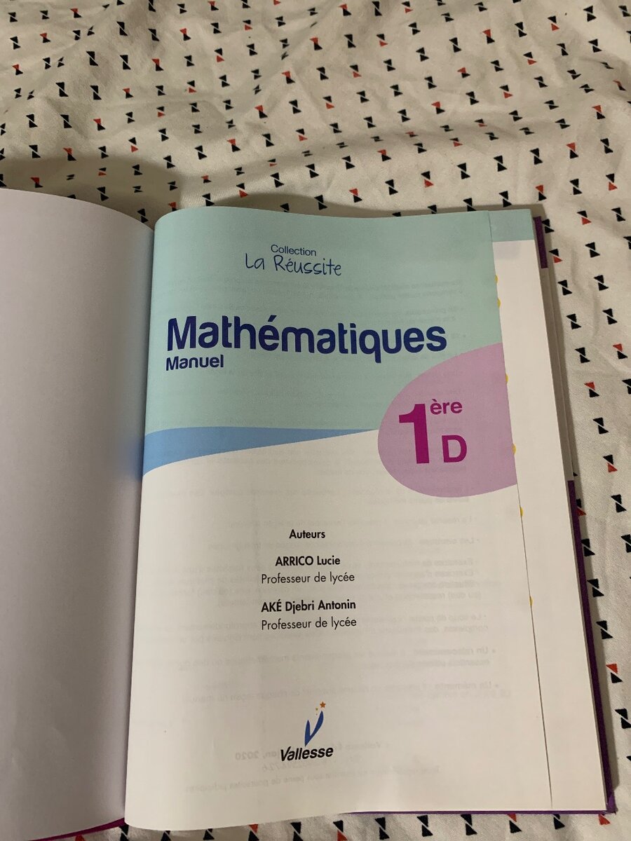 Manuel Mathématiques 1ère D