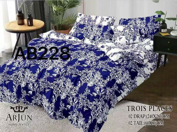 2 draps de lit 3 places+ 2 tai