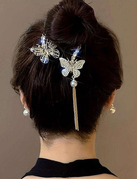 Peigne à cheveux papillon élégant