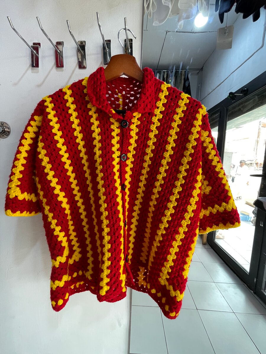 Cardigan en Crochet Coloré