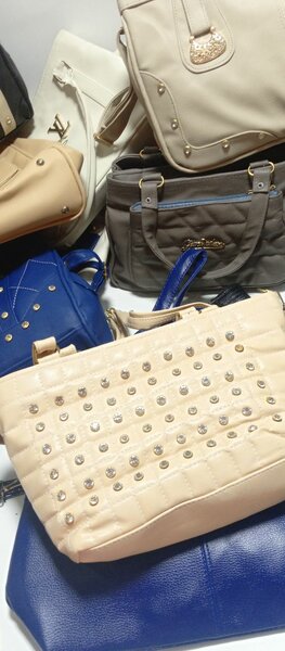 Branded hand bags.