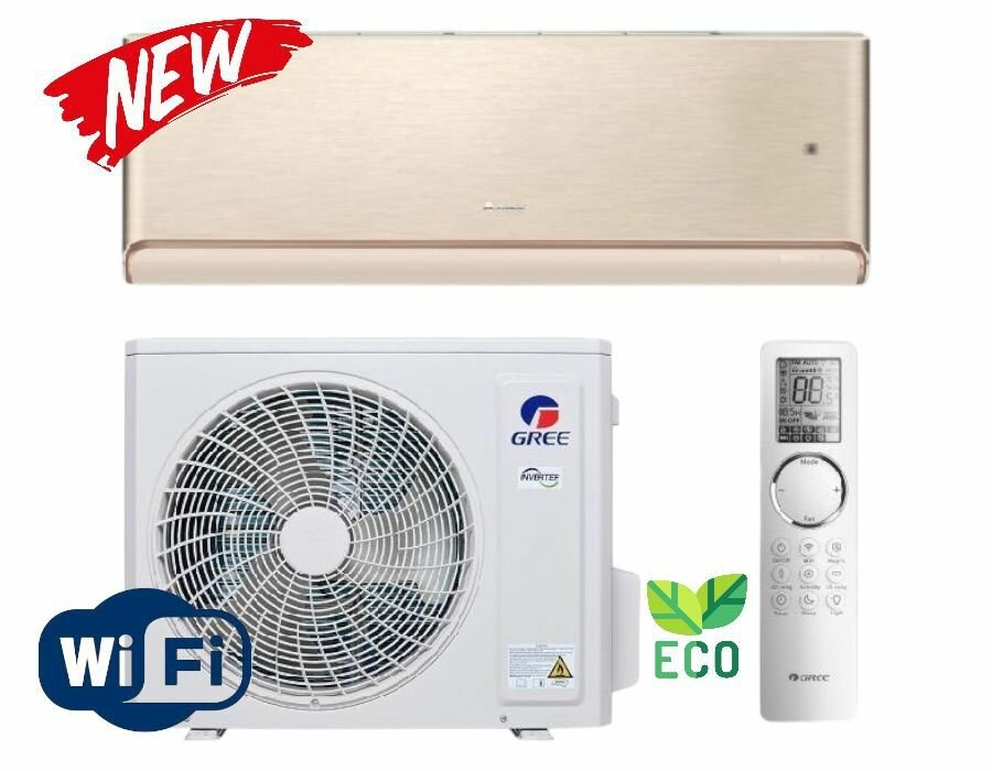Кондиционер Gree Airy 24 invertor Arctic Gold
