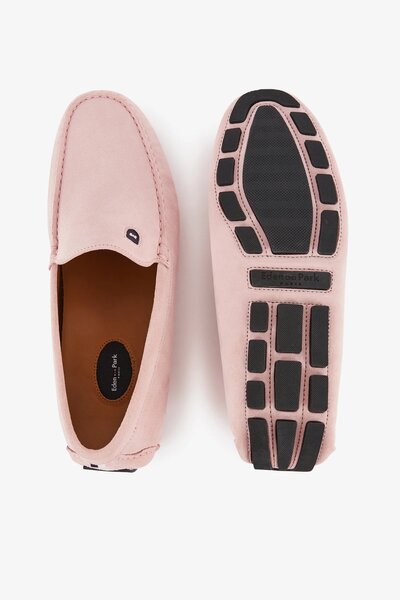 Mocassins en daim rose pour hommes