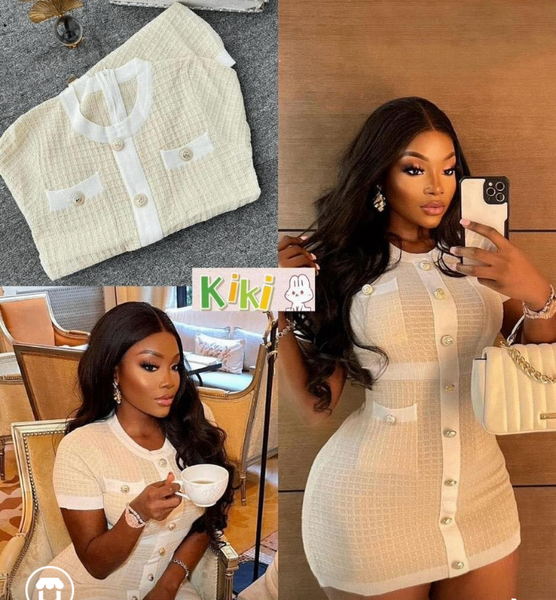 Robe élégante blanche chic