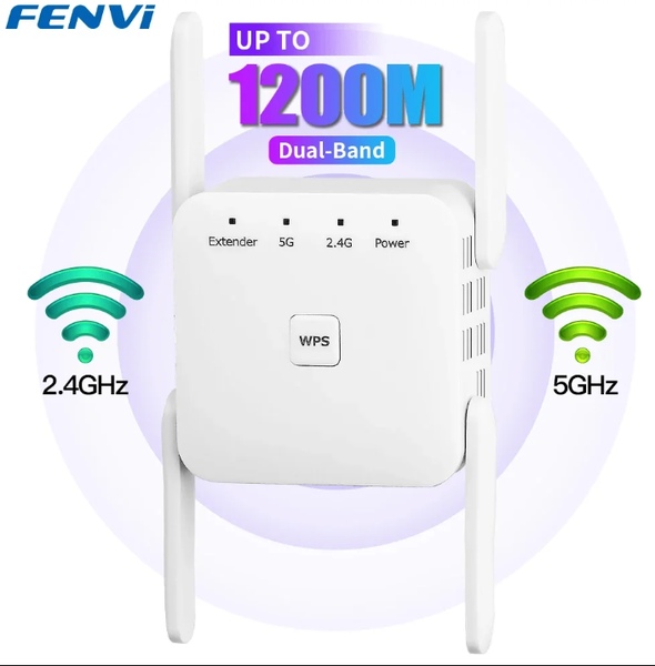 1200mbps Wifi Repeater 2.4G 5ghz Wifi Signal Amplifier Extnd