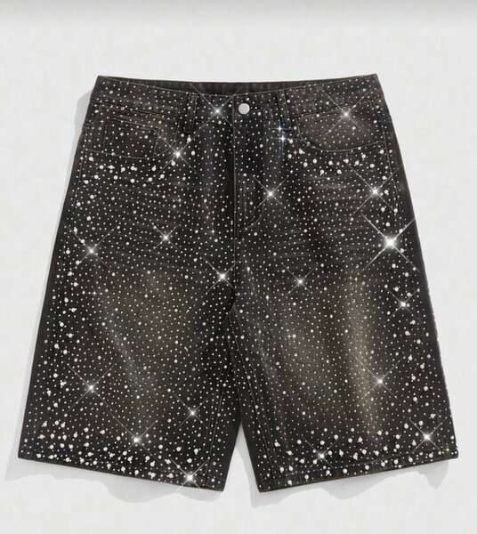 Shorts en jean strass tendance