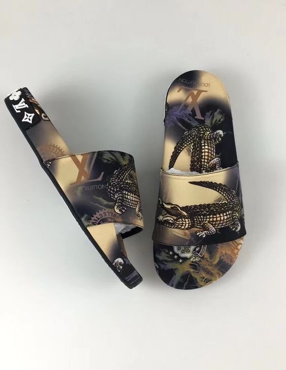 Claquettes Homme Design Crocodile