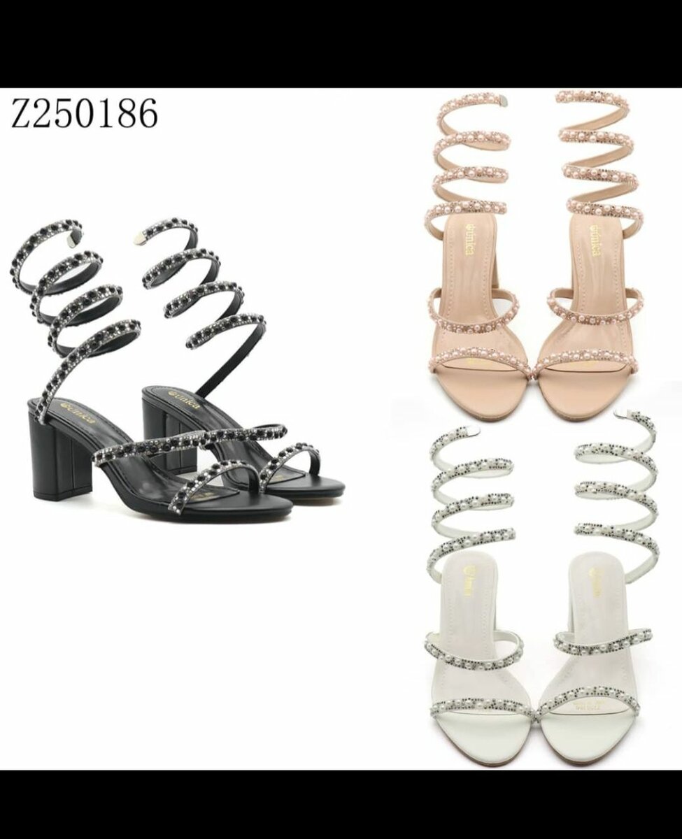 Sandales à talons spirales élégantes