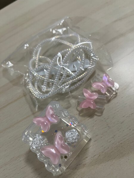 Ensemble de barrettes papillons roses