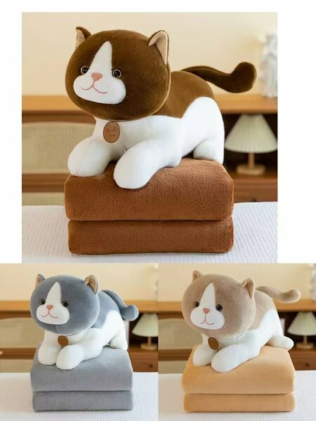 Кошка с пледом