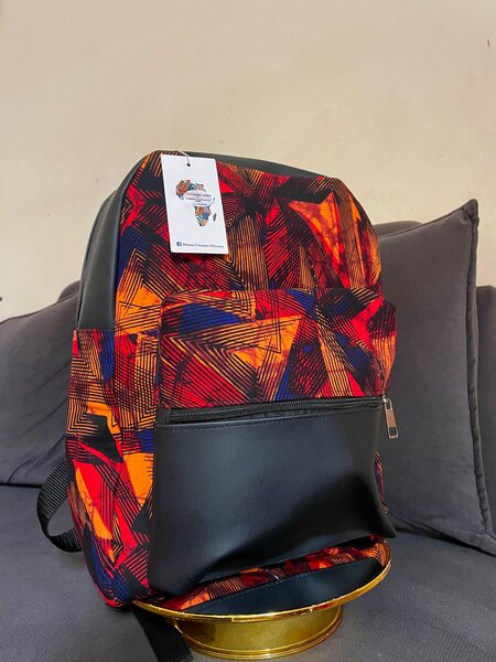 Sac à dos imprimé motif pagne