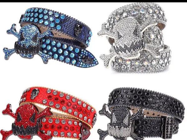Ceinture Crâne Strass