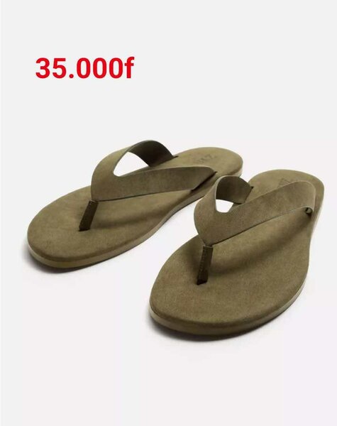 Tongs en cuir pour homme