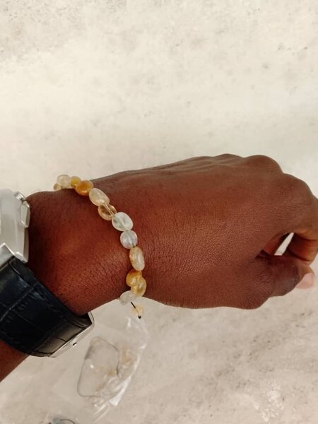 Bracelet perles naturelles élastique