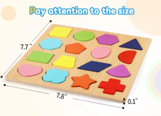 Wooden Alphabet Puzzles Numbers Count Board | Colorful Letters/Numbers/Shapes for Kids |Preschool Early Learning Educational Toys