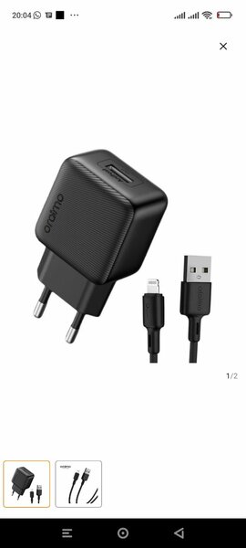 Chargeur rapide USB noir
