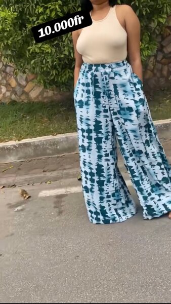 Pantalon large bohème femme