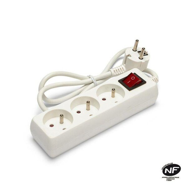 Multiprise 3 Prises avec Interrupteur