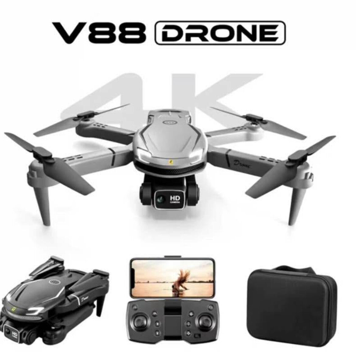 Drone V88 4K avec Caméra HD
