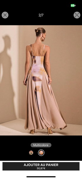 Robe longue multicolore élégante