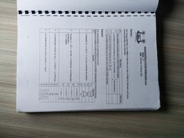 Guide d'Étude Mathématique T.D