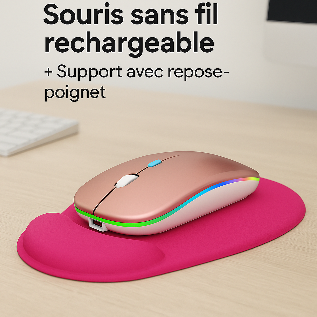 Souris Sans Fil LED Rechargeable