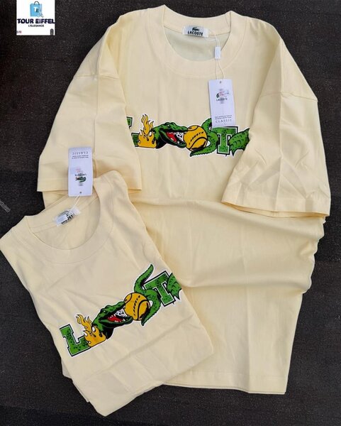 T-shirt imprimé crocodile jaune