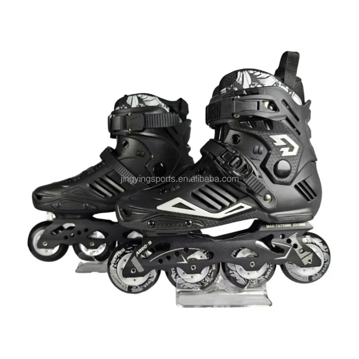 Rollers en ligne noirs robustes