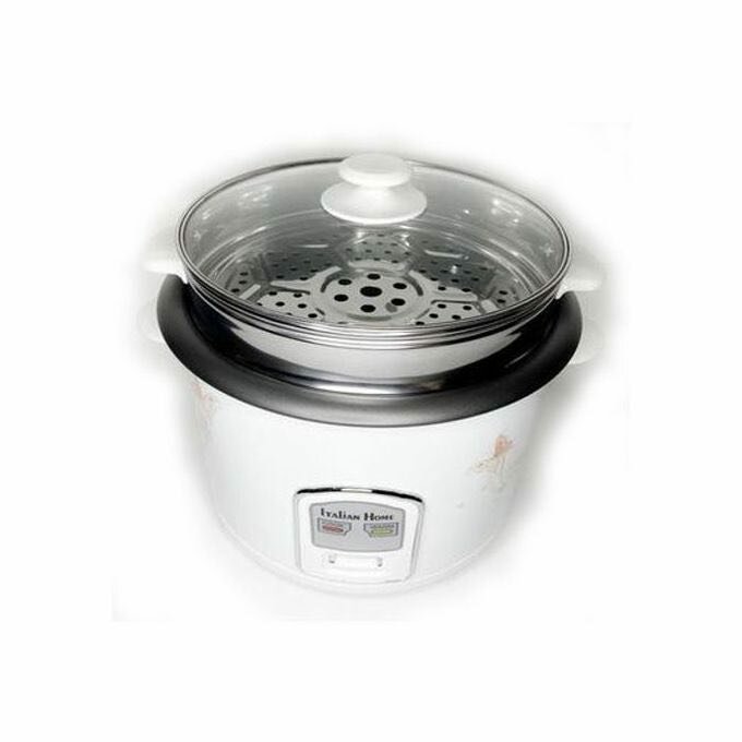 Italian Home 5 litre Rice Cooker With Steamer - White