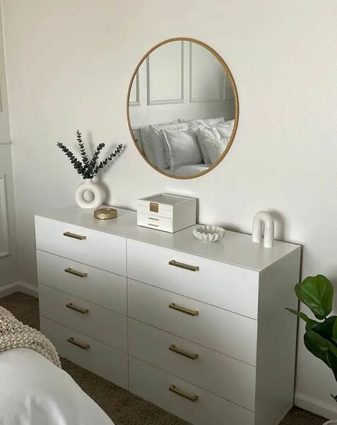 Commode blanche moderne 8 tiroirs