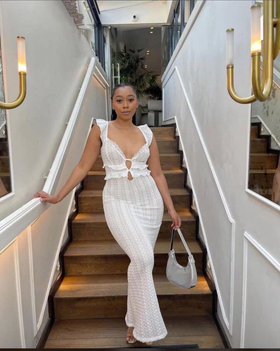 Robe élégante longue blanche