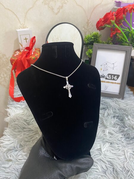 Collier Croix Argent Homme