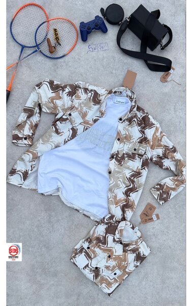 Chemises casual à motifs hommes