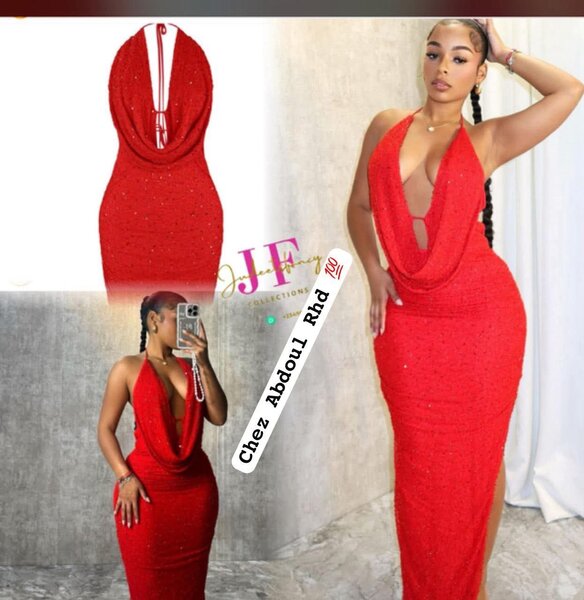 Robe rouge élégante soirée