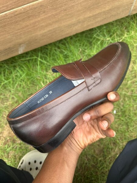 Mocassins en cuir marron