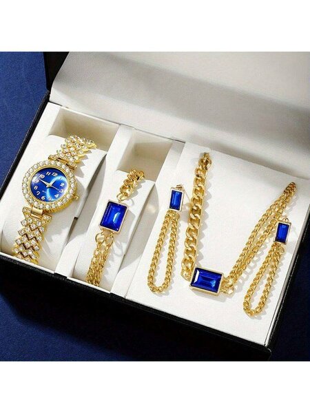 Ensemble Bijoux Saphir Élégant