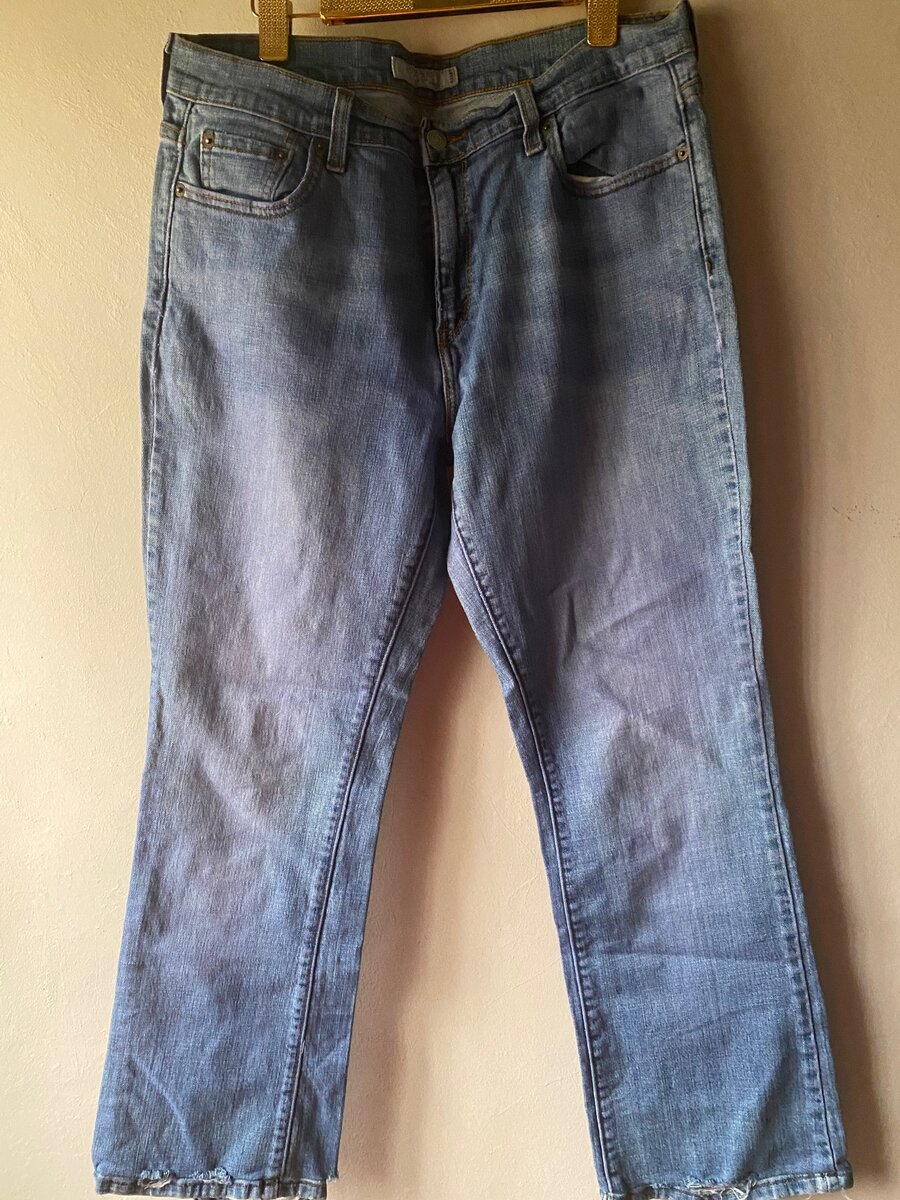 Baggy denim trousers