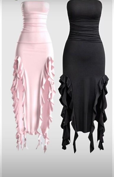 Robe longue à volants élégante