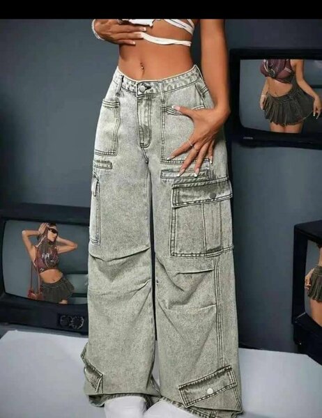 Pantalon cargo oversize femme