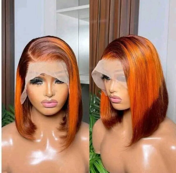 human hair double drawn full frontal bob