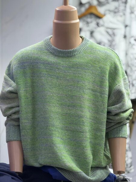 Pull en maille multicolore