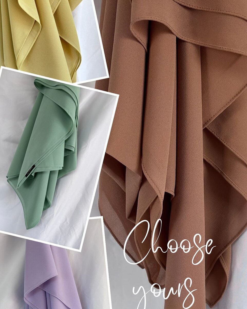 Écharpes en mousseline de soie colorées