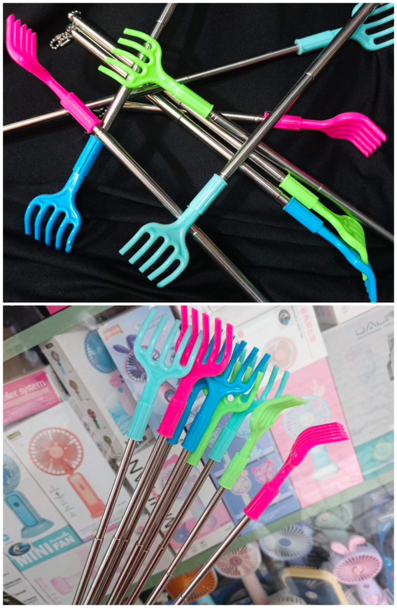 Gratte-dos télescopique coloré