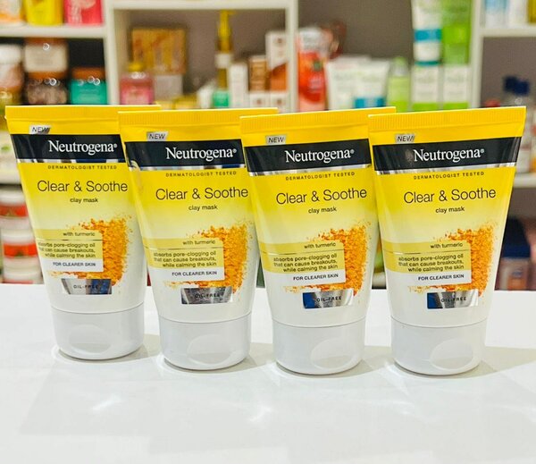 Neutrogena Clear & Soothe Clay Mask is a turmeric face mask